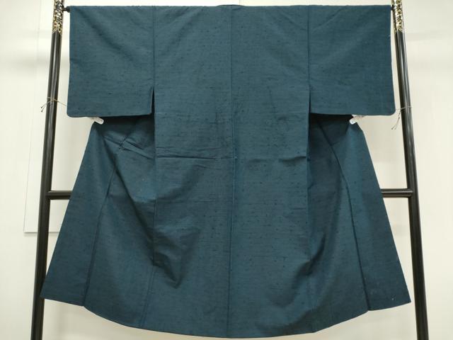 平和屋着物■男性 髭紬 霞文 青藍色 正絹 逸品 CABH0851ou