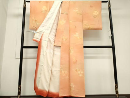 平和屋着物■上質な小紋 地紋起こし 舞花文 暈し染め 正絹 逸品 CABH0852ou