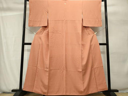 平和屋着物■上質な色無地　ときがら色　正絹　逸品　CABH0877ou