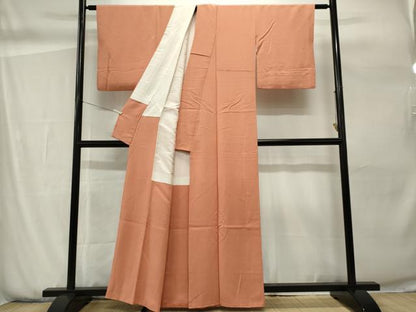 平和屋着物■上質な色無地　ときがら色　正絹　逸品　CABH0877ou