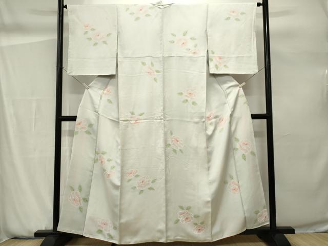 平和屋着物■上質な小紋　牡丹　暈し染め　正絹　逸品　CABH0882ou
