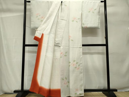 平和屋着物■上質な小紋　牡丹　暈し染め　正絹　逸品　CABH0882ou