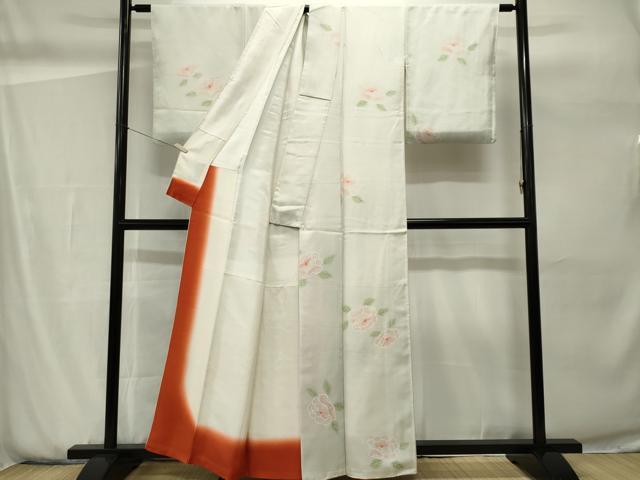 平和屋着物■上質な小紋　牡丹　暈し染め　正絹　逸品　CABH0882ou