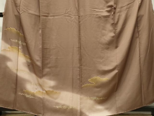 平和屋着物■訪問着　駒刺繍　雲取り霞文　暈し染め　金彩　正絹　逸品　CABH0883ou