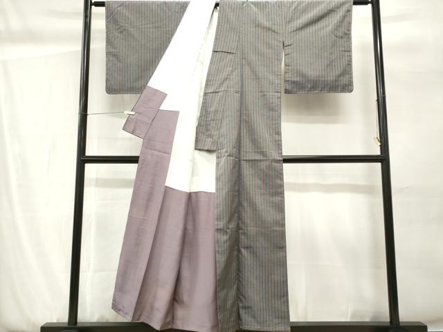 平和屋着物■上質な紬　縞　正絹　逸品　CABH0888ou