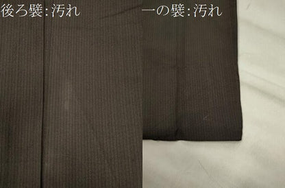 平和屋着物●男性　行灯袴　お召地　縞　正絹　逸品　CABH0892ou