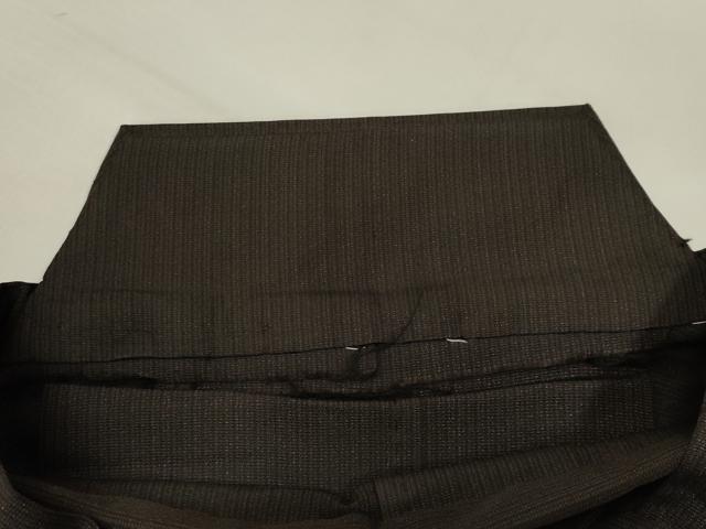 平和屋着物●男性　行灯袴　お召地　縞　正絹　逸品　CABH0892ou