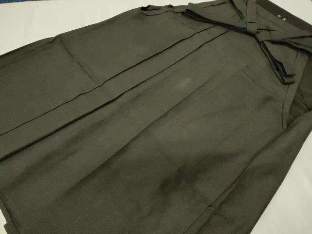 平和屋着物●男性　行灯袴　お召地　杢目文様　正絹　逸品　CABH0894ou