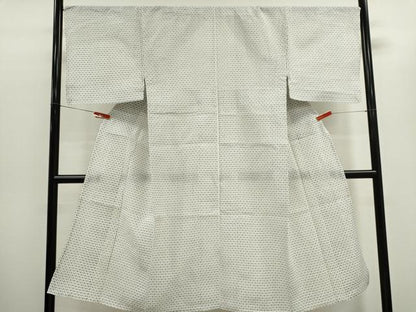 平和屋着物＊夏物　男性　小紋・浴衣兼用　霞文　正絹　逸品　CABH0905ou