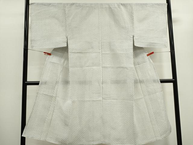 平和屋着物＊夏物　男性　小紋・浴衣兼用　霞文　正絹　逸品　CABH0905ou