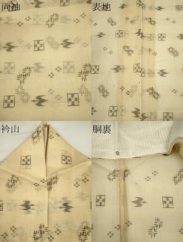 平和屋着物＊夏物　本場琉球絣　夏琉球　正絹　逸品　CABH0907ou