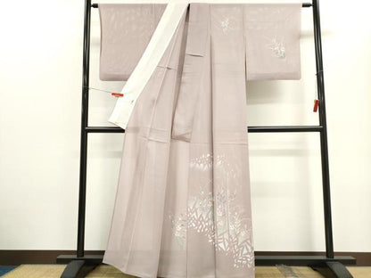 平和屋着物＊夏物　訪問着　絽　草花文　暈し染め　正絹　逸品　CABH0909ou