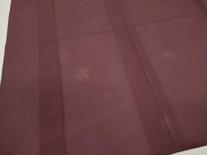 平和屋着物＊夏物　色無地　舞楓文紗　紫鳶色　正絹　逸品　CABH0912ou
