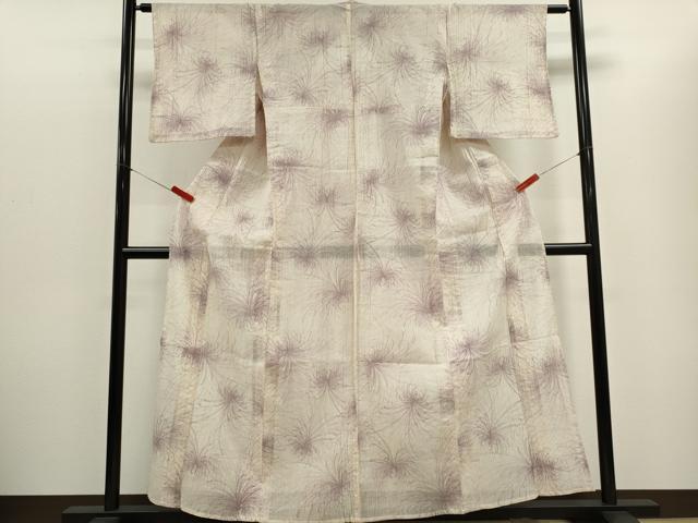 平和屋着物＊夏物　小紋　紗　乱菊　正絹　逸品　CABH0917ou