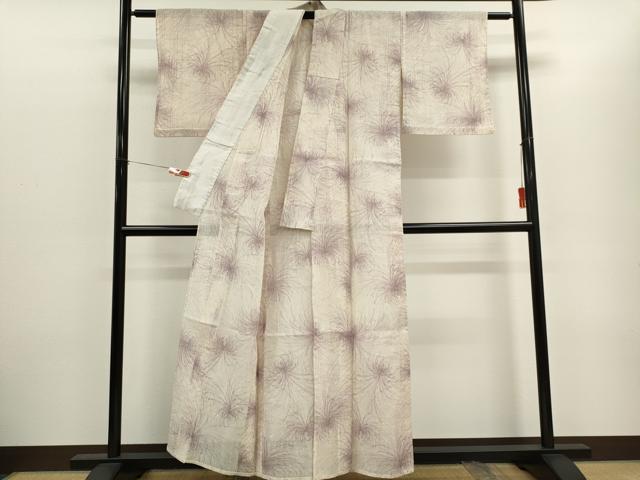 平和屋着物＊夏物　小紋　紗　乱菊　正絹　逸品　CABH0917ou