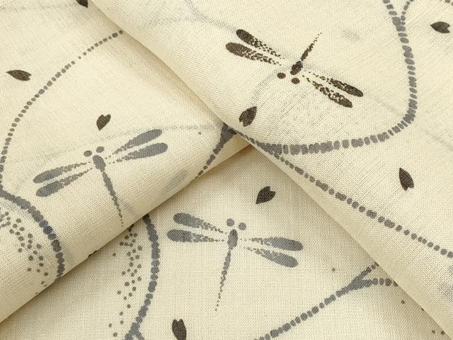 平和屋着物＊夏物　紗紬　とんぼ　正絹　逸品　CABH0920ou