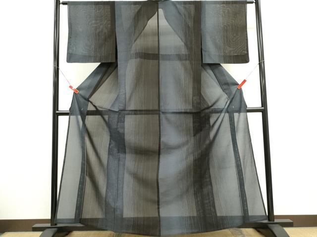 平和屋着物＊夏物　本場大島紬　夏大島　間道　正絹　逸品　CABH0924ou