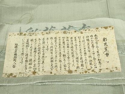 平和屋着物＊夏物　彩芭蕉布　夏虫　証紙付き　正絹　逸品　CABH0925ou