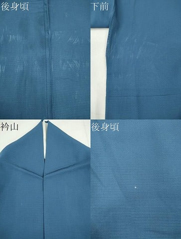 平和屋着物＊夏物　色無地　絽　紺鼠色　正絹　逸品　CABH0926ou