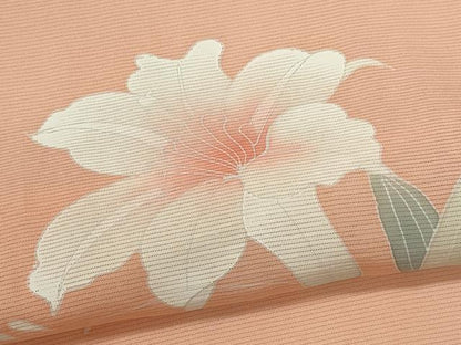平和屋着物＊夏物　訪問着　絽　友禅　草花文　正絹　逸品　CABH0930ou