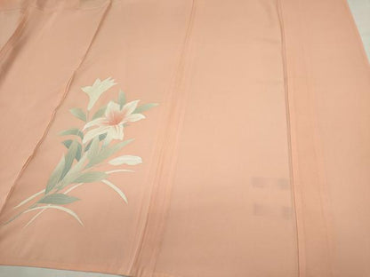 平和屋着物＊夏物　訪問着　絽　友禅　草花文　正絹　逸品　CABH0930ou