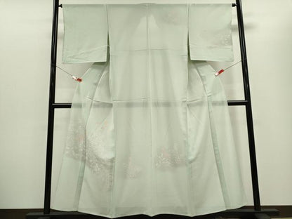 平和屋着物＊夏物　訪問着　絽　草花文　暈し染め　正絹　逸品　CABH0932ou