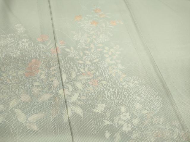 平和屋着物＊夏物　訪問着　絽　草花文　暈し染め　正絹　逸品　CABH0932ou