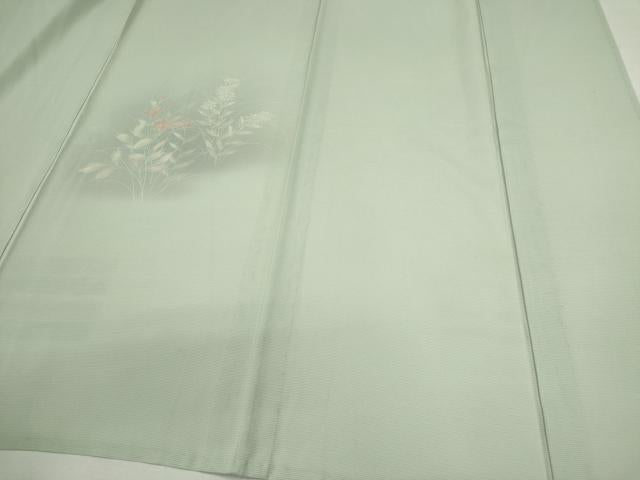 平和屋着物＊夏物　訪問着　絽　草花文　暈し染め　正絹　逸品　CABH0932ou