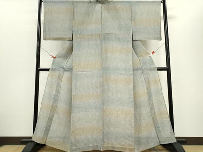平和屋着物＊夏物　小紋　絽　霞文　暈し染め　正絹　逸品　CABH0934ou