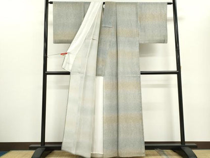 平和屋着物＊夏物　小紋　絽　霞文　暈し染め　正絹　逸品　CABH0934ou