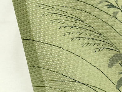 平和屋着物＊夏物　小紋　絽　草花文　正絹　逸品　CABH0941ou