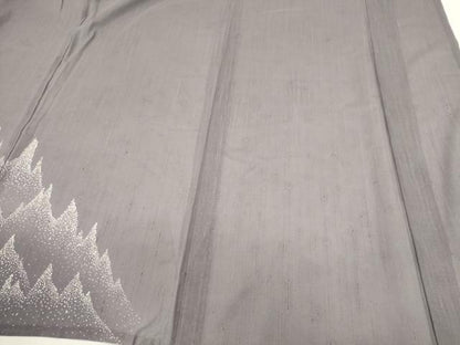 平和屋着物＊夏物　訪問着　ぜんまい紬　紗　樹林文　ロング丈　正絹　逸品　CABH0950ou