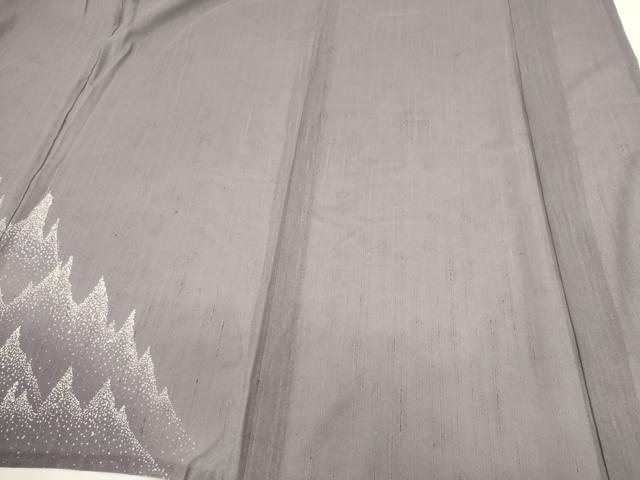 平和屋着物＊夏物　訪問着　ぜんまい紬　紗　樹林文　ロング丈　正絹　逸品　CABH0950ou