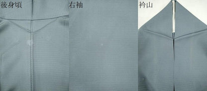 平和屋着物＊夏物　色無地　絽　桔梗鼠色　正絹　逸品　CABH0953ou