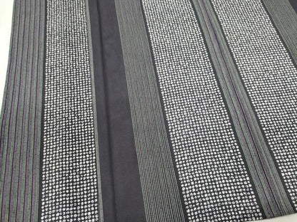 平和屋着物＊夏物　小紋　絽　間道　正絹　逸品　CABH0954ou