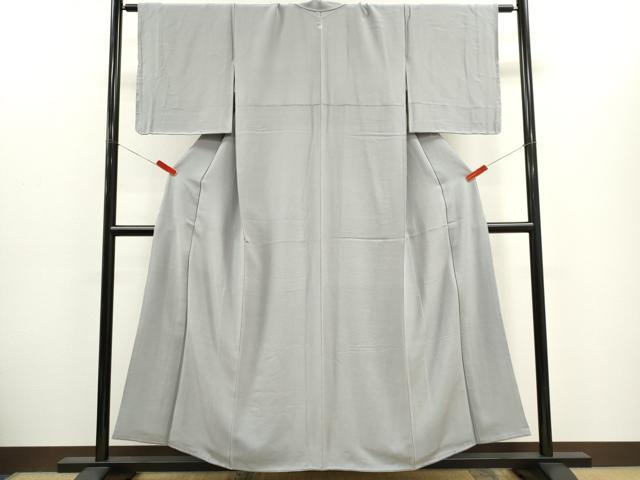 平和屋着物■上質な色無地　灰青色　正絹　逸品　CABH1079ou