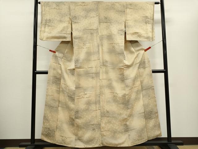 平和屋着物■上質な小紋　手描き　草花文　暈し染め　正絹　逸品　CABH1080ou