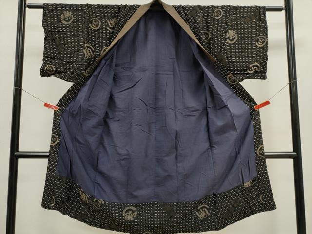 平和屋着物■男性　長襦袢　袷　抽象文　正絹　逸品　CABH1081ou