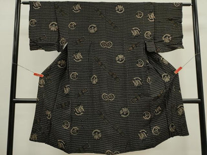 平和屋着物■男性　長襦袢　袷　抽象文　正絹　逸品　CABH1081ou