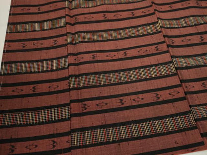 平和屋着物■上質な紬　琉球絣文様　正絹　逸品　CABH1082ou