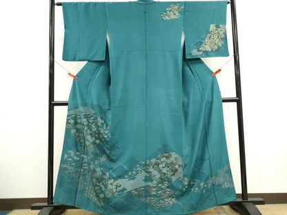 平和屋着物■訪問着　松皮菱吉祥花文　金彩　正絹　逸品　CABH1094ou