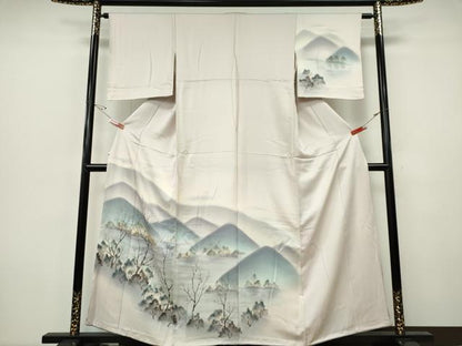 平和屋着物■訪問着　遠山風景文　暈し染め　正絹　逸品　CABH1096ou