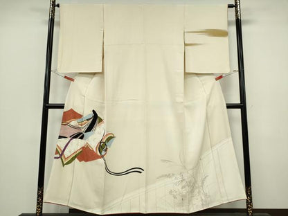 平和屋着物■訪問着　手描き　十二単　金彩　正絹　逸品　CABH1099ou