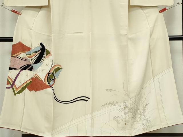 平和屋着物■訪問着　手描き　十二単　金彩　正絹　逸品　CABH1099ou
