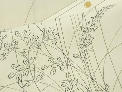 平和屋着物■訪問着　手描き　十二単　金彩　正絹　逸品　CABH1099ou