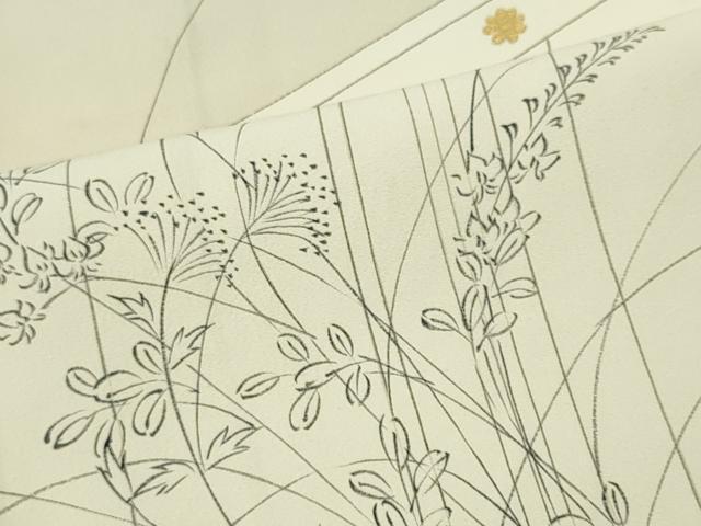 平和屋着物■訪問着　手描き　十二単　金彩　正絹　逸品　CABH1099ou