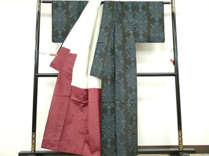 平和屋着物■本場大島紬　7マルキ　吉祥花文　正絹　逸品　CABH1102ou