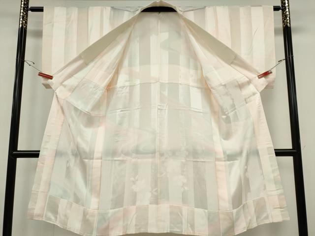 平和屋着物■長襦袢　無双仕立て　流水花地紋　暈し染め　正絹　逸品　CABH1104ou