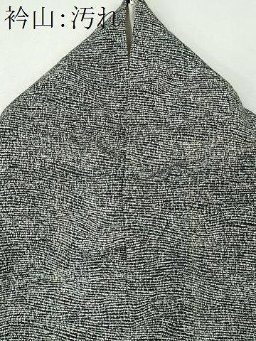 平和屋着物■上質な小紋　霞文　黒地　正絹　逸品　CABH1113ou