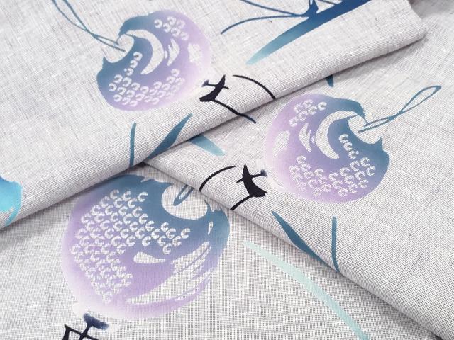 平和屋着物∴夏物 浴衣 注染 風鈴 日本製 綿 逸品 CABH1214ng